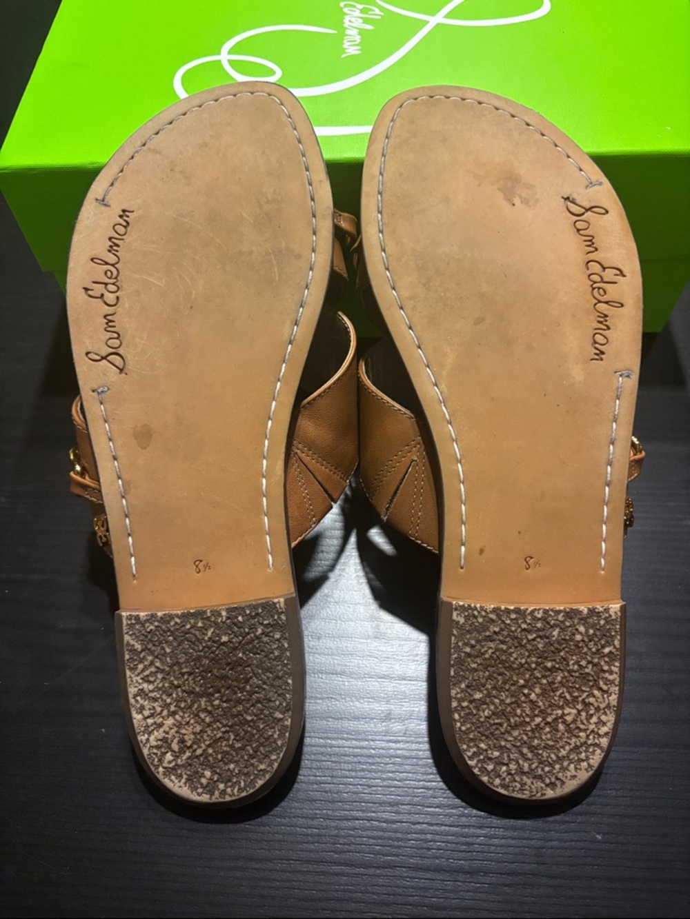 Sam Edelman Women's Gabrie Chain Crisscross Flat Sandals - Size 8.5 - Picture 5 of 8